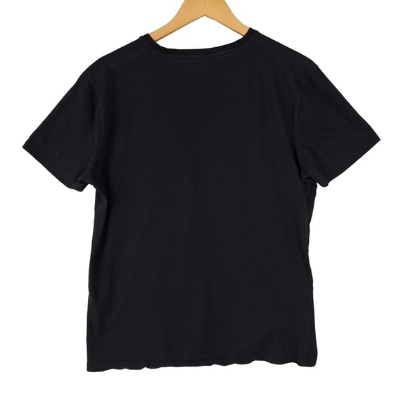 All Saints Badmanna Shirt Mens Size Large Black Paisley Short Sleeves Crew Neck - Picture 9 of 9